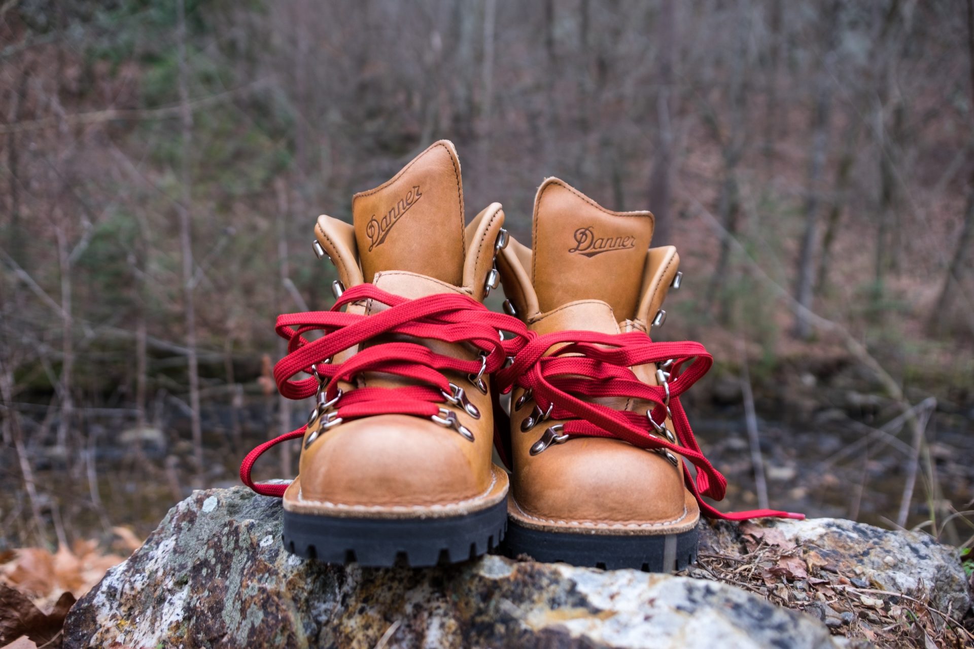 Why do hiking boots have red laces?